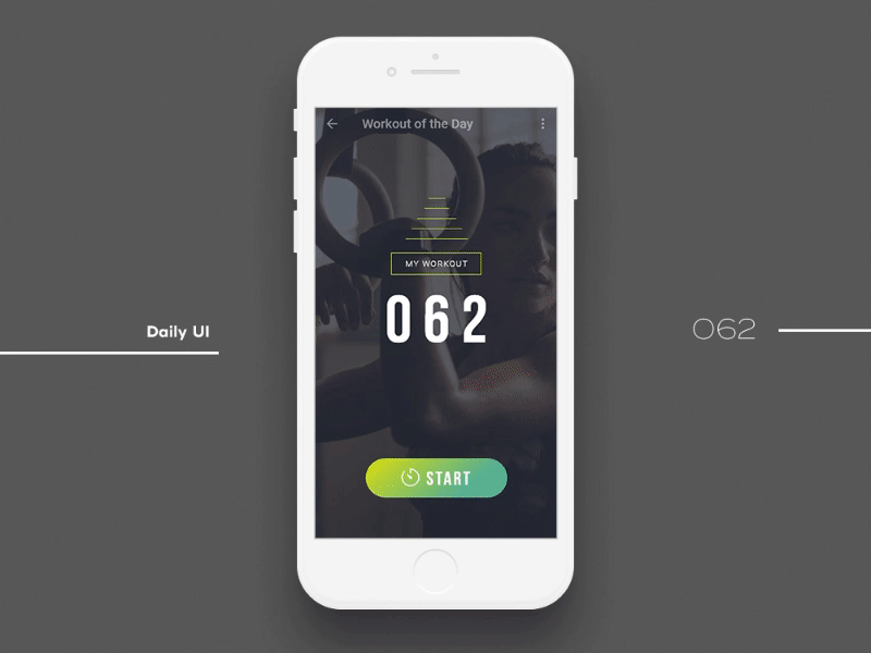 Daily UI #062 062 dailyui exercise interaction ui workout workout of the day