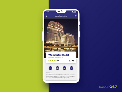 Daily UI #067 067 booking dailyui hotel ui