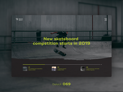 Daily UI #069 069 dailyui skate trending ui