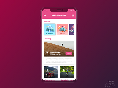 Daily UI #070 070 dailyui event eventlist list ui