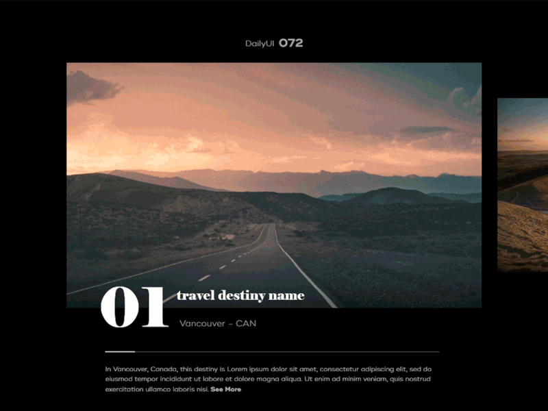 Daily UI #072 072 dailyui interaction photoslider ui