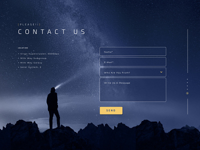 Daily UI #082 contact contact form dailyui design form galaxy ui