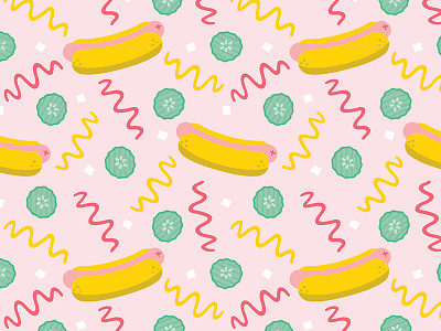 Hot Dog Repeat Pattern