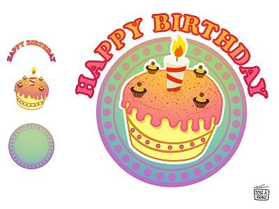 Cake adobe illustrator birthday cake digital illustration illustration illustrator wakom