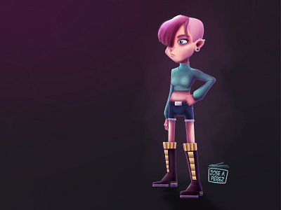 The Future Girl concept digital art future girl illustration photoshop wakom