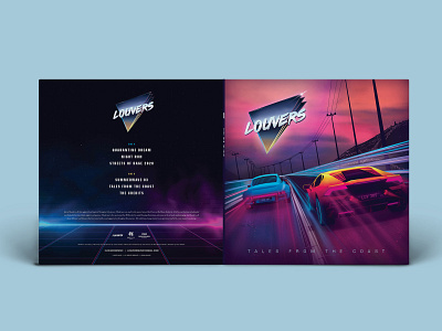 Louvers EP Album Art & Logo 80s album art cars electronic music nostalgia synth tron