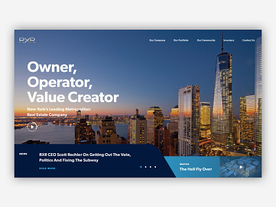 Real Estate Website building hero real estate video web design