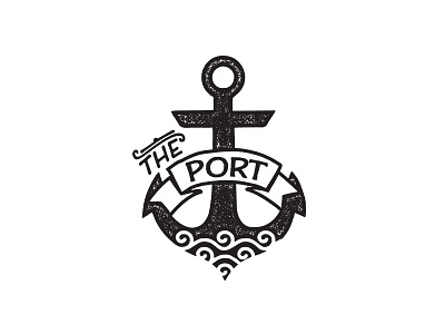 The Port anchor branding logo port