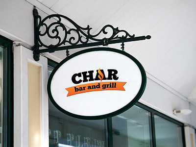 Char Bar and Grill Logo bar bar branding brand brandidentity dailylogochallenge design flame grill illustration lettermark logo logomark logotype mockup