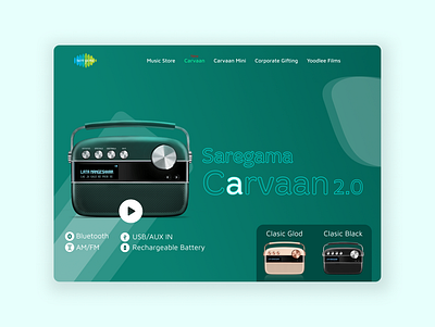 Saregama-Carvaan 2.0 branding design minimal new design ui ui ux uidesign ux design vector web design