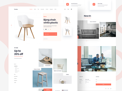 Furniture - Landing Page branding design furniture furniture design furniture landing page furniture store furniture website landing page landing page design landingpage minimal new design ui ui ux uidesign ux ux design uxdesign