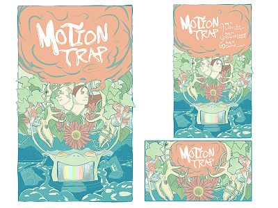 Motion Trap Tour Poster gig poster line art lineart poster