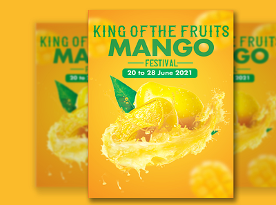 Mango flyer 2021 branding poster design