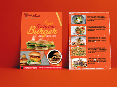 Restaurants menu card(Class project) brand identity branding restaurants menu card