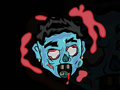 Zombie 🧟‍♂️ artist blood cool creepy dead designer horror illustrator vector zombie