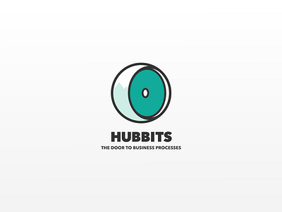Hubbits team logo desgin book branding business process design door green logo movie signavio team the hobbit vector