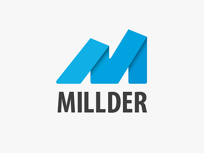 Millder | Venture Partners - Logo blue fold logo m mountain shadow up v