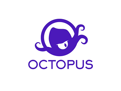 Octopus admin animal app brand logo octopus purple sea web