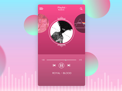 Minimalist Music Player ui design ux designer