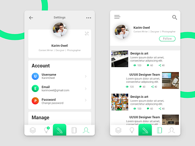 Writerapp - Write anything mobile app ui design ux designer