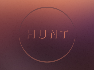 hunt .com ID embossed hunt minimal shadows