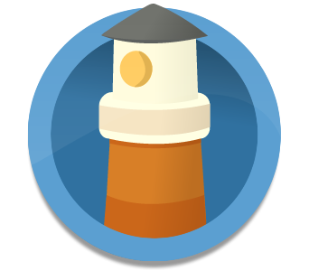 Lighthouse icon with gradients