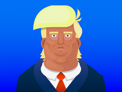 Trumpo america character design president trump usa vector
