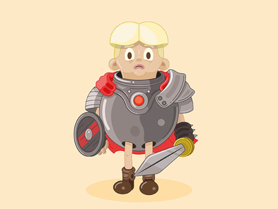 Sir William armor cartoon character design graphic design illustration knight medieval shield sword vector