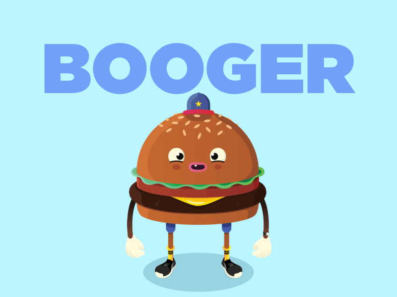 Booger animation cartoon characterdesign design illustration interactive principle app prototype vector