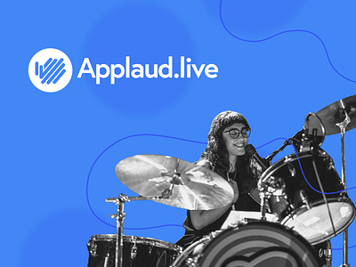 Applaud.live applaud booking platform brand branding creative design drummer gig linear logo music musician platform saas website