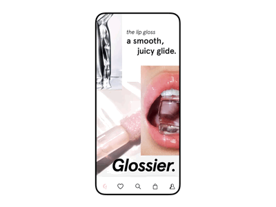 Glossier eComm Concept adobe xd beauty checkout e-commerce experience design glossier prototype shopping bag ux