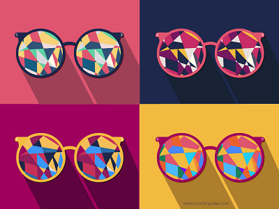 Rose Colored Glasses colors debut dribbble debut shot dribbble glasses graphic design moriah joelle my eyes my view my world rose colored glasses sunglasses