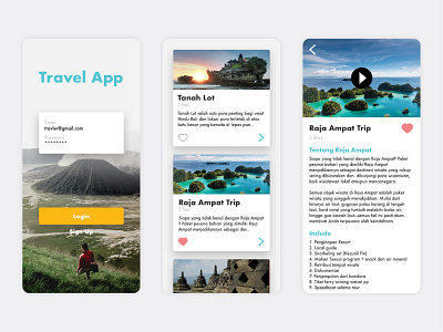 Mobile application - Travel App app mobile mobile app mobile app design mobile design ui ux