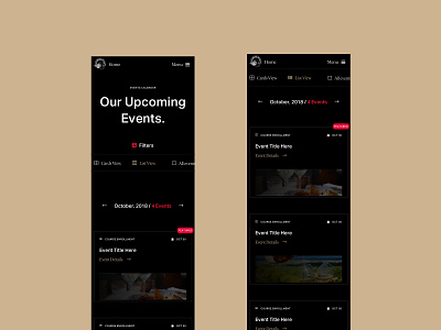 Academie Du Vin: Mobile Calendar design ui uidesign ux uxdesign web website