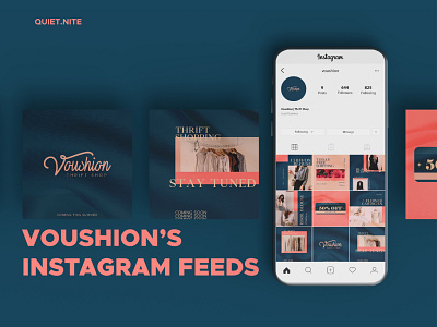Voushion's Instagram Feeds branding clothing design elegant instagram post modern simple