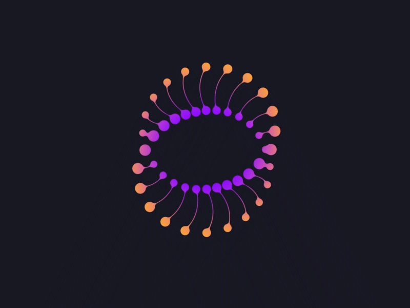 DNA loop 2d animation after affects design logo ui