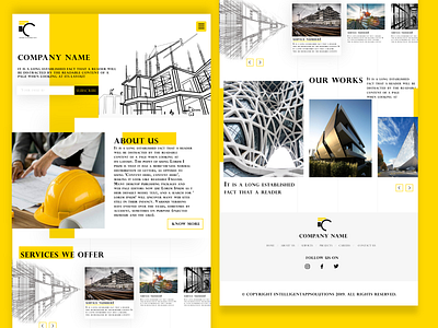 Construction company website first look