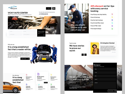 Car Service center website design