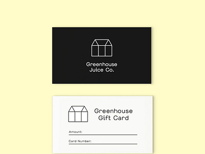 Greenhouse Juice Co. Card Design