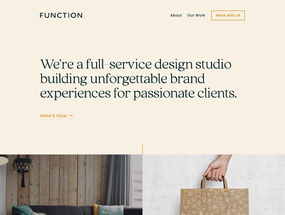 Function Website Homepage Banner agency branding brand identity branding graphic design small business web design web design agency webdesign website design