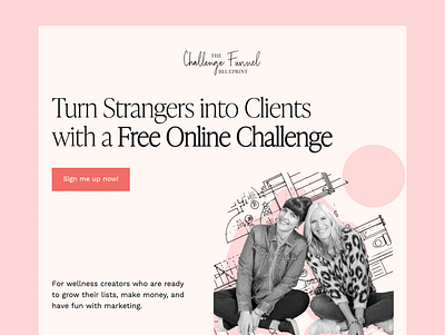 Website Sales Page - The Challenge Funnel Blueprint brand identity graphic design ux design web design