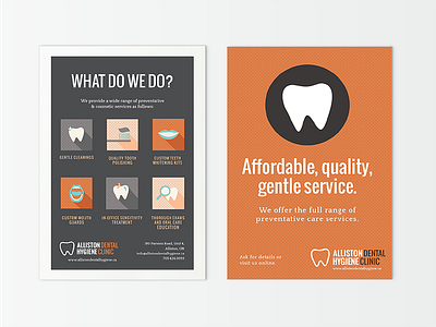 Alliston Dental Hygiene Clinic Poster Designs