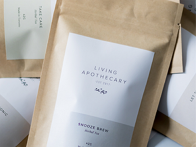 Living Apothecary Packaging Label brand design brand identity brand packaging branding packaging small business