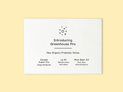 Greenhouse Juice Co Postcard Design brand identity branding logo design marketing material packaging