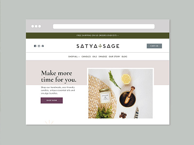 Website Design for Satya + Sage