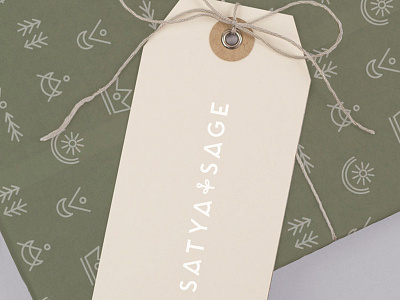 Hangtag and tissue paper packaging for Satya + Sage