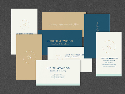 Judith Atwood Business Cards brand design brand identity branding design graphic design logo logo design packaging small business