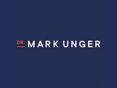 Wordmark for Dr. Mark Unger brand design brand identity branding design graphic design logo logo design small business