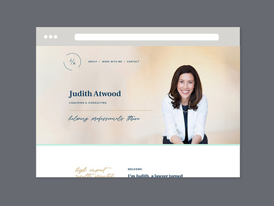 Judith Atwood website brand design brand identity branding design graphic design logo logo design small business submark website website design