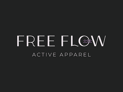 Free Flow Active Apparel Logo brand design brand identity branding design graphic design logo logo design small business